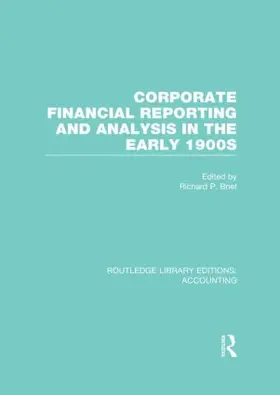 Brief |  Corporate Financial Reporting and Analysis in the early 1900s (RLE Accounting) | Buch |  Sack Fachmedien