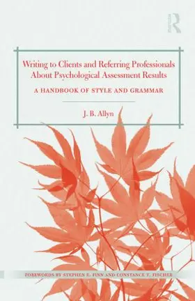 Allyn |  Writing to Clients and Referring Professionals about Psychological Assessment Results | Buch |  Sack Fachmedien