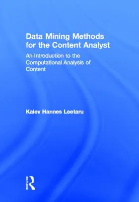 Leetaru |  Data Mining Methods for the Content Analyst | Buch |  Sack Fachmedien