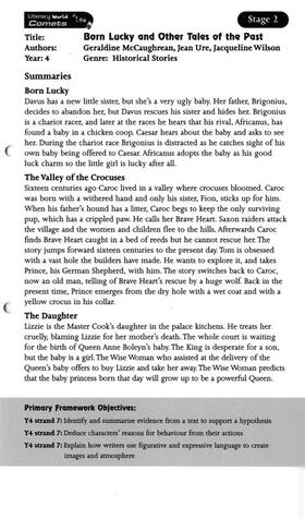 McCaughrean / Ure / Wilson |  Literacy World Comets Stage 2: Born Lucky and Other Tales Guided Reading Card Framework Ed | Sonstiges |  Sack Fachmedien