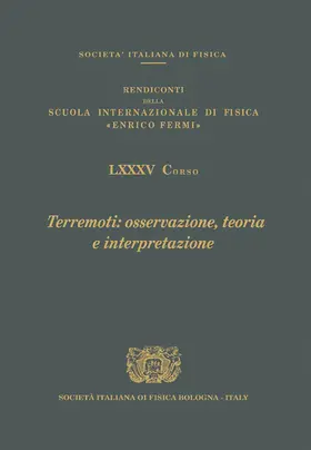 Kanamori / Boschi |  Earthquakes: Observation, Theory and Interpretation | eBook | Sack Fachmedien