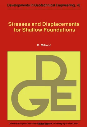 Milovic |  Stresses and Displacements for Shallow Foundations | eBook | Sack Fachmedien