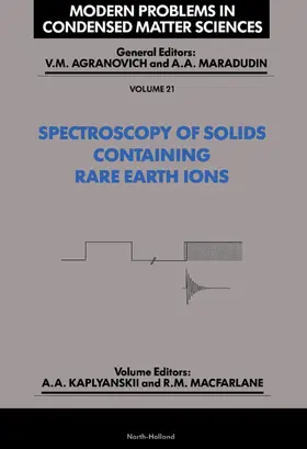 Kaplyanskii / McFarlane |  Spectroscopy of Crystals Containing Rare Earth Ions | eBook | Sack Fachmedien