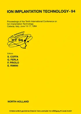 Coffa / Ferla / Rimini |  Ion Implantation Technology - 94 | eBook | Sack Fachmedien
