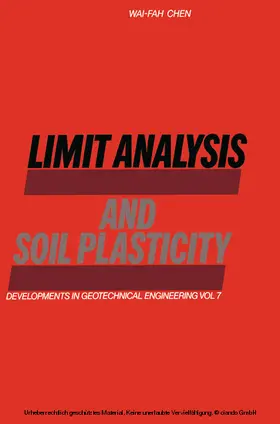 Chen |  Limit Analysis and Soil Plasticity | eBook | Sack Fachmedien