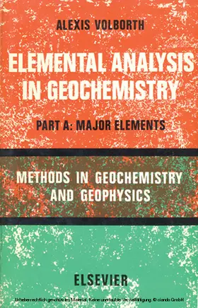 Volborth |  Elemental Analysis in Geochemistry | eBook | Sack Fachmedien