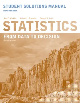 Watkins / Scheaffer / Cobb |  Student Solutions Manual to accompany Statistics: From Data to Decision, 2e | Buch |  Sack Fachmedien
