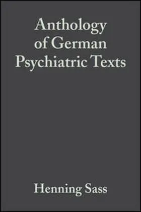 Sass / Saß |  Anthology of German Psychiatric Texts | eBook | Sack Fachmedien