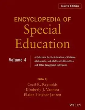 Reynolds / Vannest / Fletcher-Janzen |  Encyclopedia of Special Education, Volume 4 | Buch |  Sack Fachmedien