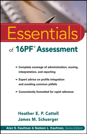Cattell / Schuerger | Essentials of 16PF Assessment | Buch | 978-0-471-23424-1 | sack.de