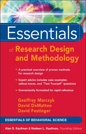 Marczyk / DeMatteo / Festinger |  Essentials of Research Design and Methodology | Buch |  Sack Fachmedien
