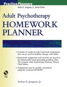 Jongsma / Berghuis |  Adult Psychotherapy Homework Planner | eBook | Sack Fachmedien