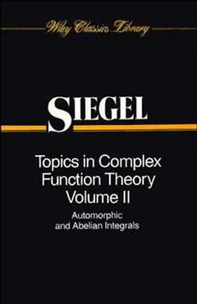 Siegel |  Topics in Complex Function Theory, Volume 2 | Buch |  Sack Fachmedien