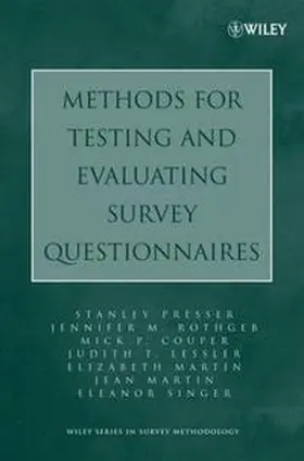 Presser / Rothgeb / Couper |  Methods for Testing and Evaluating Survey Questionnaires | eBook | Sack Fachmedien
