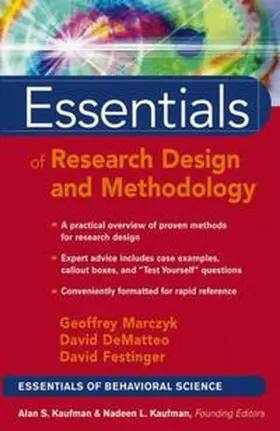 Marczyk / Dematteo / Festinger |  Essentials of Research Design and Methodology | eBook | Sack Fachmedien