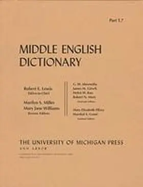  Middle English Dictionary | Buch |  Sack Fachmedien