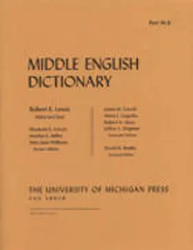  Middle English Dictionary | Buch |  Sack Fachmedien