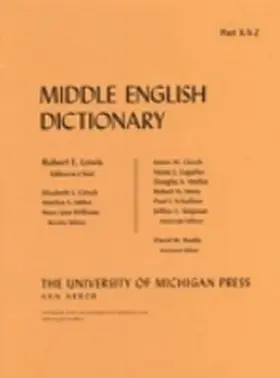  Middle English Dictionary | Buch |  Sack Fachmedien