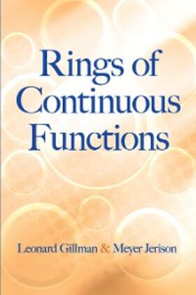 Gillman / Jerison |  Rings of Continuous Functions | eBook | Sack Fachmedien