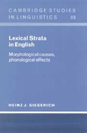 Giegerich |  Lexical Strata in English | eBook | Sack Fachmedien