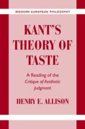 Allison |  Kant's Theory of Taste | eBook | Sack Fachmedien