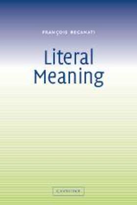 Recanati |  Literal Meaning | eBook | Sack Fachmedien