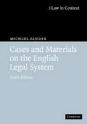 Zander |  Cases and Materials on the English Legal System | eBook | Sack Fachmedien