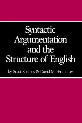 Perlmutter / Soames | Syntactic Argument | Buch | 978-0-520-03833-2 | sack.de
