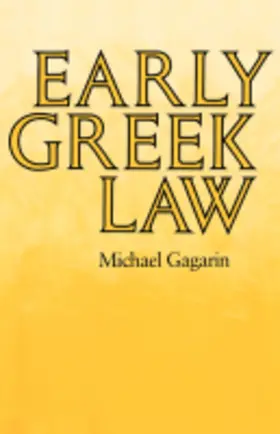 Gagarin |  Early Greek Law | Buch |  Sack Fachmedien