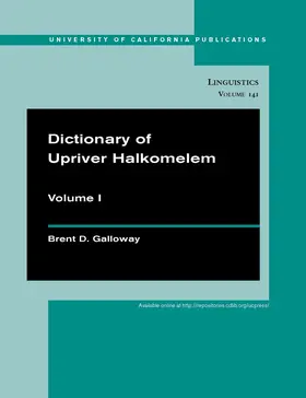 Galloway |  Dictionary of Upriver Halkomelem | Buch |  Sack Fachmedien