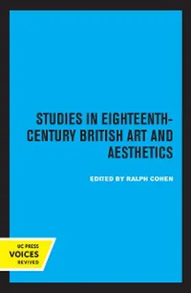 Cohen |  Studies in Eighteenth-Century British Art and Aesthetics | eBook | Sack Fachmedien