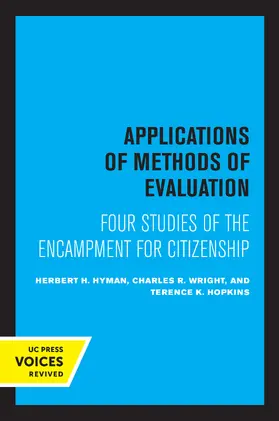 Hyman / Wright / Hopkins |  Applications of Methods of Evaluation | eBook | Sack Fachmedien