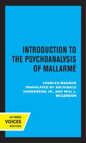 Mauron |  Introduction to the Psychoanalysis of Mallarme | eBook | Sack Fachmedien