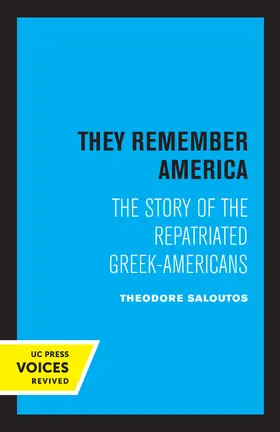 Saloutos |  They Remember America | eBook | Sack Fachmedien