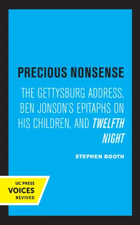 Booth |  Precious Nonsense | Buch |  Sack Fachmedien