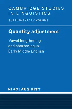 Ritt / Anderson |  Quantity Adjustment | Buch |  Sack Fachmedien