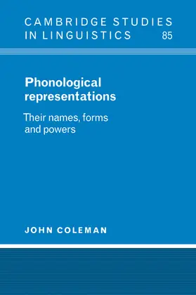 Coleman / Anderson |  Phonological Representations | Buch |  Sack Fachmedien