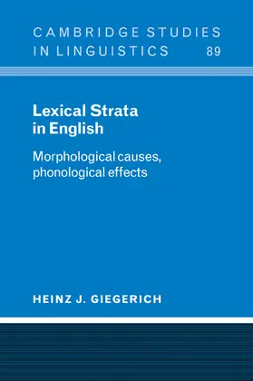 Giegerich / Anderson |  Lexical Strata in English | Buch |  Sack Fachmedien