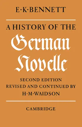 Bennett |  A History of the German Novelle | Buch |  Sack Fachmedien