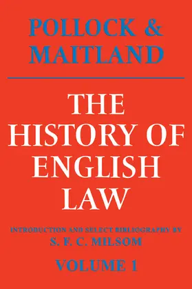 Pollock / Maitland |  The History of English Law | Buch |  Sack Fachmedien