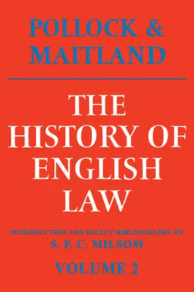 Pollock / Maitland |  The History of English Law | Buch |  Sack Fachmedien