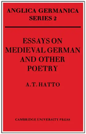 Hatto |  Essays on Medieval German and Other Poetry | Buch |  Sack Fachmedien
