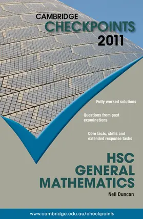Duncan | Cambridge Checkpoints HSC General Mathematics 2011 | Buch | 978-0-521-17913-3 | sack.de