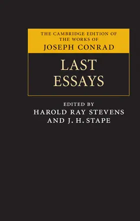 Conrad / Stevens / Stape |  Last Essays | Buch |  Sack Fachmedien