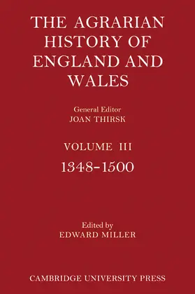 Miller |  The Agrarian History of England and Wales | Buch |  Sack Fachmedien