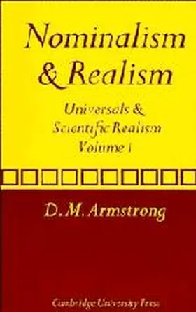 Armstrong |  Nominalism and Realism: Volume 1 | Buch |  Sack Fachmedien