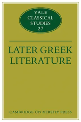 Winkler / Williams |  Later Greek Literature | Buch |  Sack Fachmedien