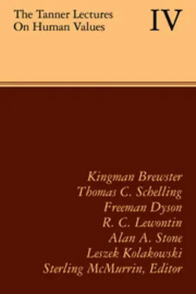 McMurrin |  The Tanner Lectures on Human Values: Volume 4, 1983 | Buch |  Sack Fachmedien