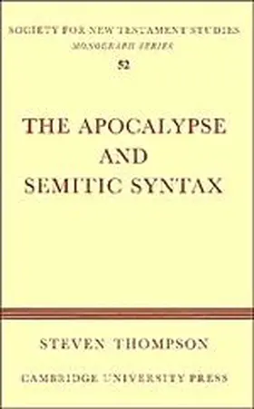 Thompson |  The Apocalypse and Semitic Syntax | Buch |  Sack Fachmedien