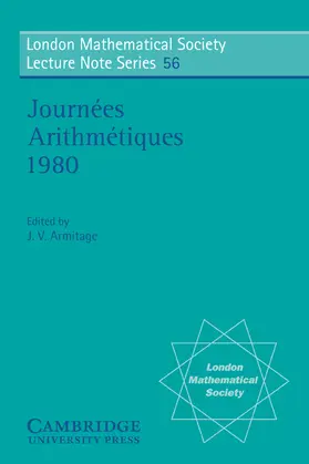 Armitage / Hitchin |  Journees Arithmetiques 1980 | Buch |  Sack Fachmedien